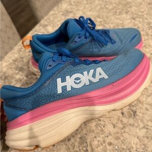 Hoka Women's Athletic Shoes in Blue and Pink